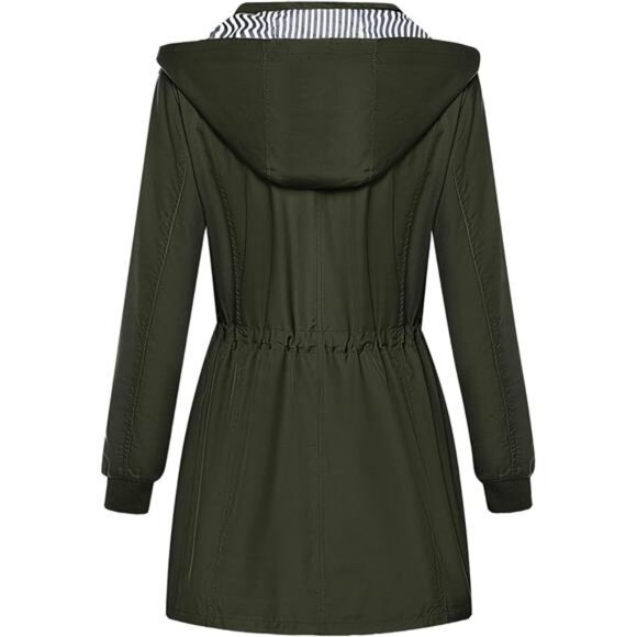 Rain Jacket Women Lightweight Raincoat Waterproof Windbreaker - Picture 2 of 6